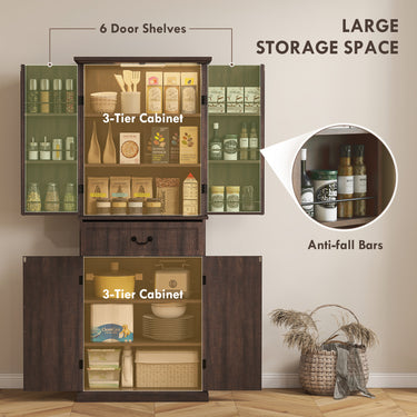 Farmhouse Storage Cabinet With Door Shelves